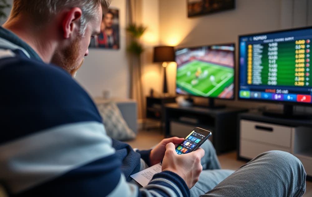 Norsk tipping på fotball – smarttelefon med odds og live-kamp på TV